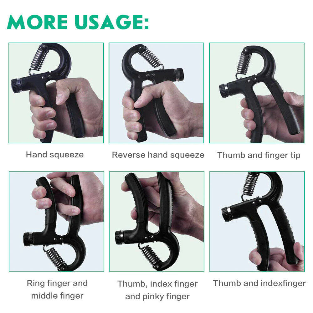 Hand Grip Adjustable Trainer Gripper Strengthener Gym Strength Exerciser