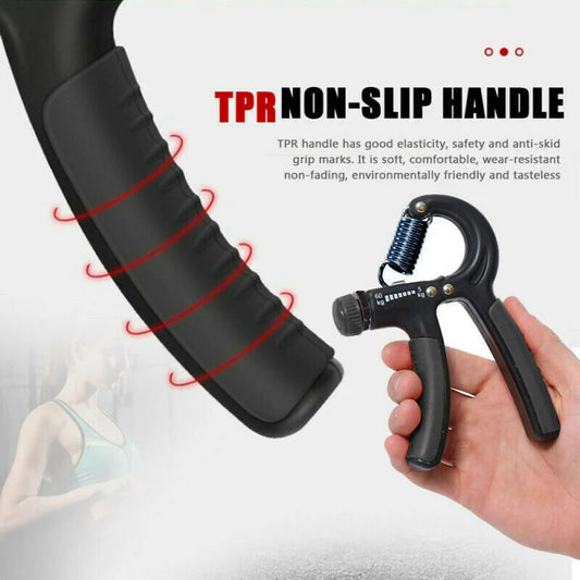 Hand Grip Adjustable Trainer Gripper Strengthener Gym Strength Exerciser
